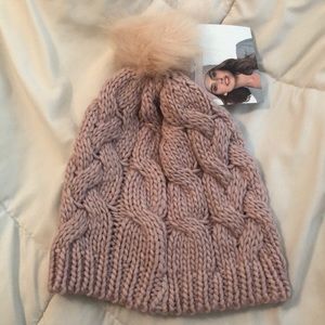 beanie with poof